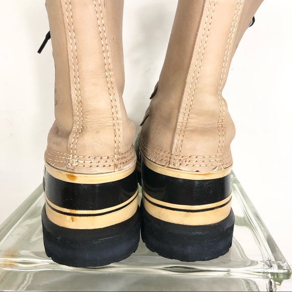 SOREL VINTAGE Buff Caribou Duck Boots Mens 13 Made in Canada Wool lined - Picture 4 of 10